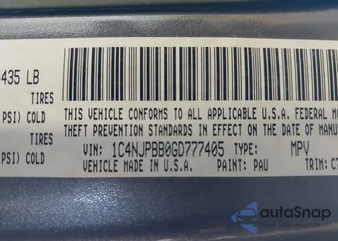 2016 Jeep Patriot Sport из США, поврежденный, VIN 1C4NJPBB0GD777405